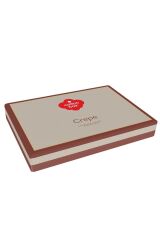 Crepe Penye Çift Kişilik Lastikli Çarşaflı Nevresim Takımı Vizon