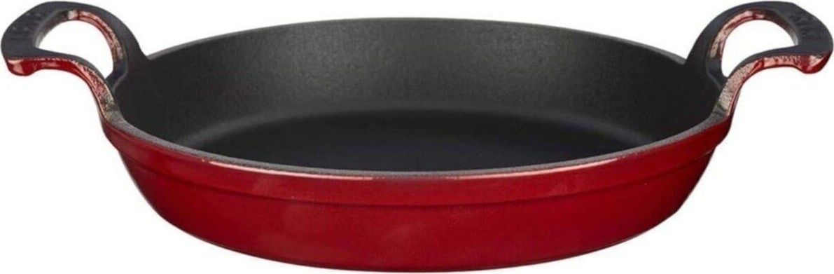 Lava Döküm Tava Yuvarlak Kulplu Kırmızı 20 Cm.