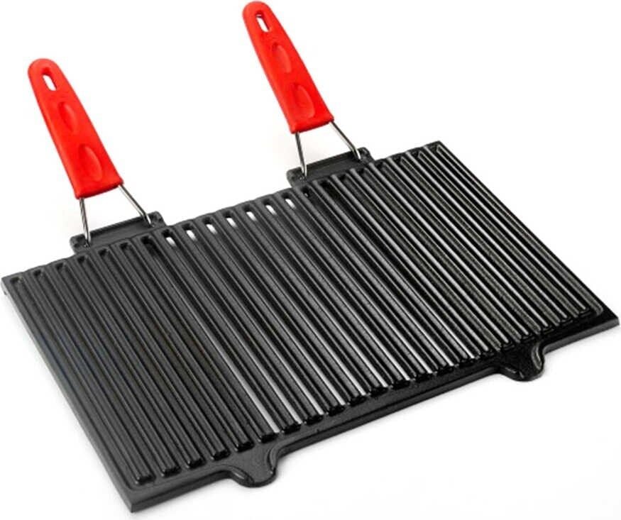 Lava Demir Döküm 40x25 Cm Çift Silikon Saplı Dikdörtgen Mangal Izgarası