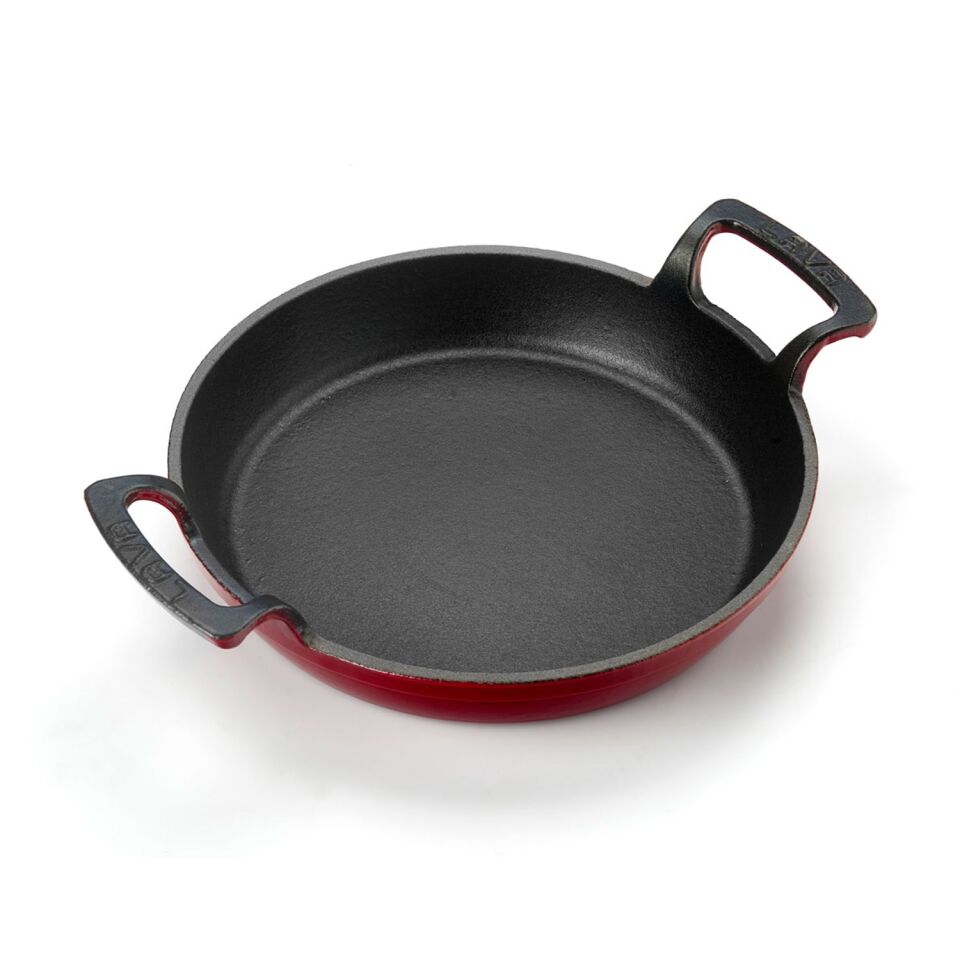 Lava Yuvarlak Kulplu Emaye Kaplama Döküm Tava - 16 Cm