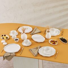 Karaca Streamline Elmas 34 Parça 6 Kişilik Porselen Kahvaltı Seti Gold