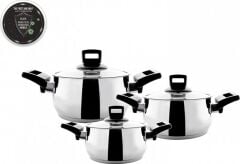 Karaca Galata Çelik 6 Parça Antibakteriyel Midi Tencere Set