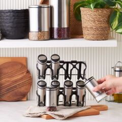 Karaca Walter Inox 8'li Standlı Dikdörtgen Baharat Takımı