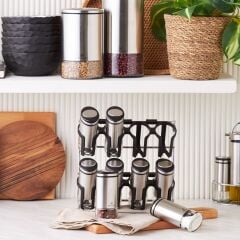 Karaca Walter Inox 8'li Standlı Dikdörtgen Baharat Takımı