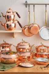 Karaca Alacahöyük Bakır Pilav Tencere 18 Cm