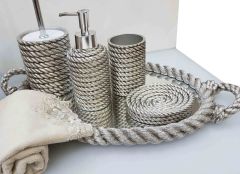 By Selim Rope Gümüş Banyo Seti Sb 174G10