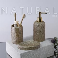 Natural 3'lü Banyo Seti Vizon