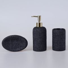 Natural 3'lü Banyo Seti Siyah
