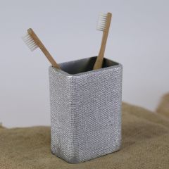 Selim Linen 3'lü Banyo Seti Gümüş