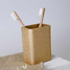 Selim Linen 3'lü Banyo Seti Altın