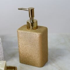 Selim Linen 3'lü Banyo Seti Altın