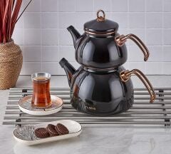 Neva N3171 Bitter Havana Emaye Demlik Seti