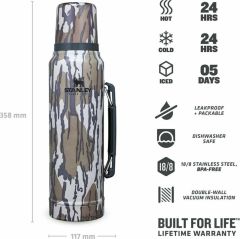 Stanley Klasik Vakumlu Paslanmaz Çelik Termos 1 Lt 1 Lt - Mossy Oak