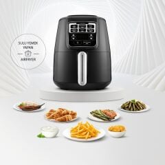 Karaca Air Pro Cook XL 2 in 1 Konuşan Airfryer Black Chrome