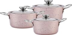 Karaca Ivy Biogranit 6 Parça Midi Tencere Seti Rose