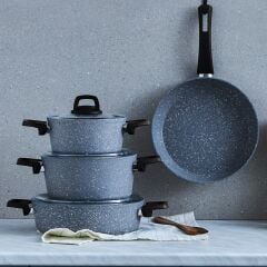 Karaca Hira Biogranit 7 Parça Tencere Seti Gray