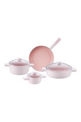 Emsan Swiss Crystal 7 Parça Tencere Seti Pembe