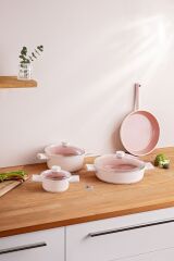 Emsan Swiss Crystal 7 Parça Tencere Seti Pembe