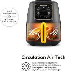 11KKK Karaca Air Pro Cook Köz XL Airfryer Black Gold