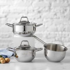 Karaca Macellan 5 Parça Midi Çelik Tencere Seti