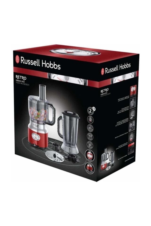 Russell Hobbs Retro Kırmızı Mutfak Robotu