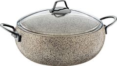 OMS 3052 Sandstorm 9 Parça Granit Küre Tencere Seti Kum Beji