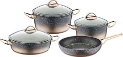 Oms Granit 7 Parça Tencere Seti GOLD-001917
