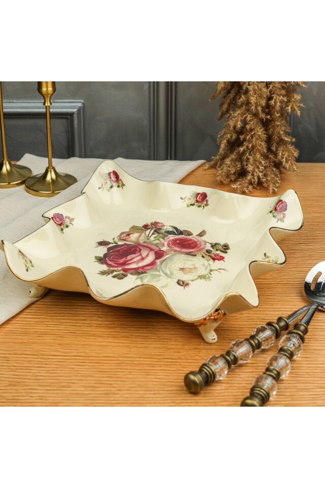 Roy King Rose 28 Cm Ayaklı Sunum Tabak