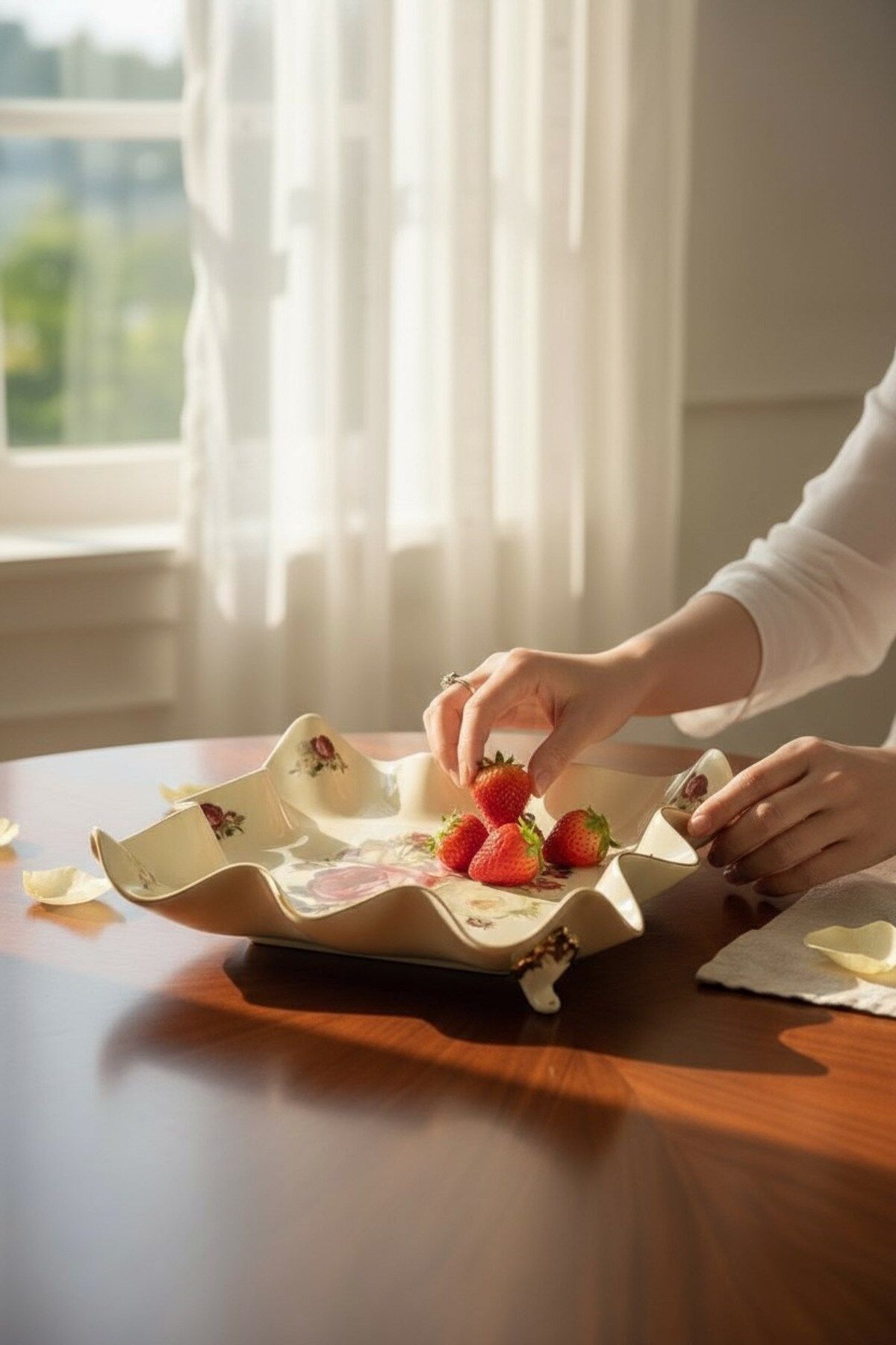 Roy King Rose 28 Cm Ayaklı Sunum Tabak