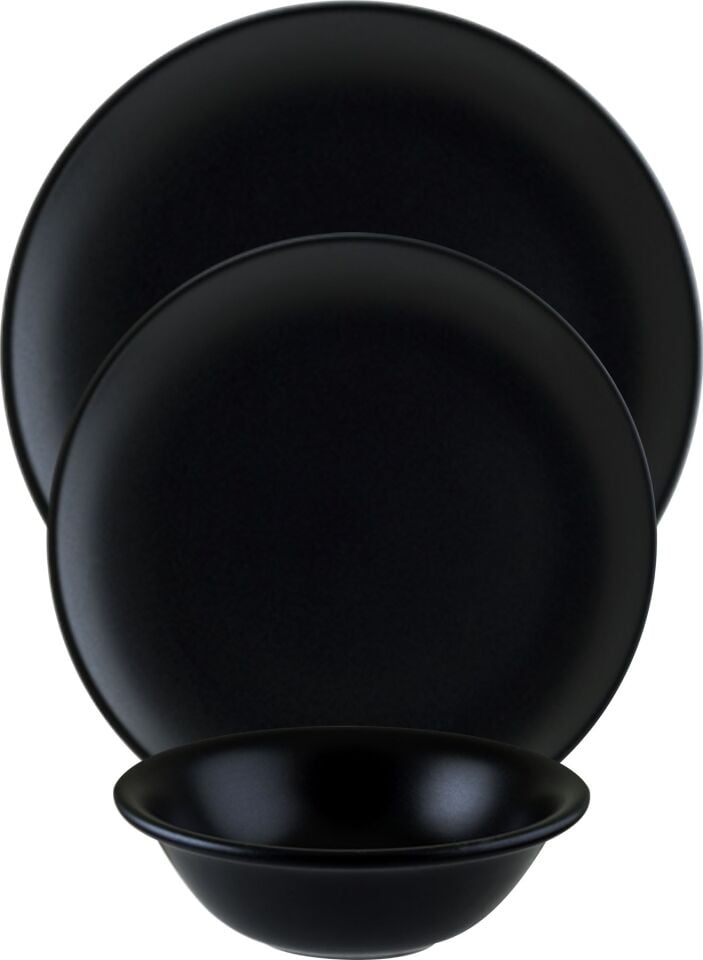 Bonna Porselen  Notte Gourmet Siyah 18 Parça Set