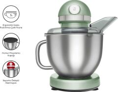 Karaca Mastermaid Chef Pro Çift Kollu Stand Mikser Cabbage Green 1750 W