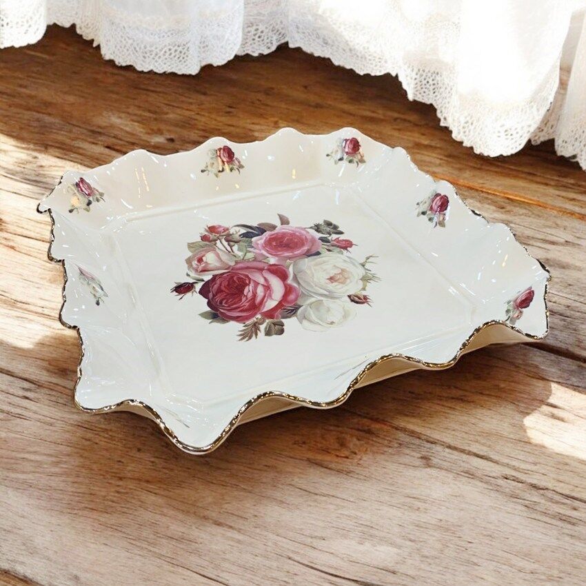 Roy King Rose Kare Sunum Tabak 30 Cm