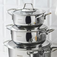 Karaca Sofya 13 Parça Düdüklü Tencere Çaydanlık Çelik Çeyiz Seti