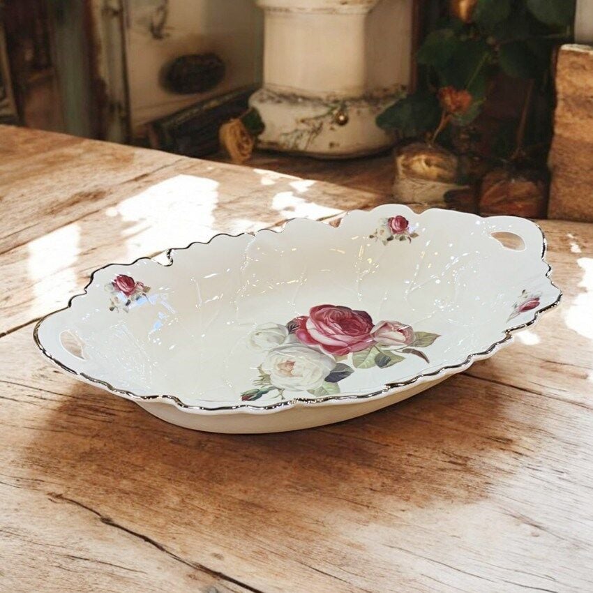 Roy King Rose Oval Sunum Tabak 36 Cm