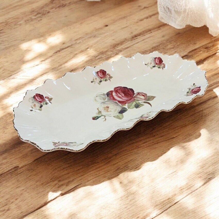 Roy King Rose Oval Kayık Tabak 36 Cm