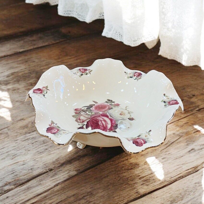 Roy King Rose Ayaklı Salata Kase 24 Cm