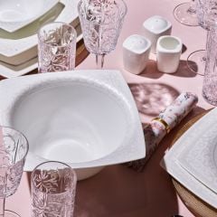 Karaca Fine Pearl Roma 58 Parça 12 Kişilik Kare Yemek Takımı