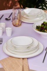 Streamline Zenith 59 Parça 12 Kişilik Fine Bone Yemek Takımı Gold