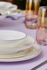 Streamline Zenith 59 Parça 12 Kişilik Fine Bone Yemek Takımı Gold