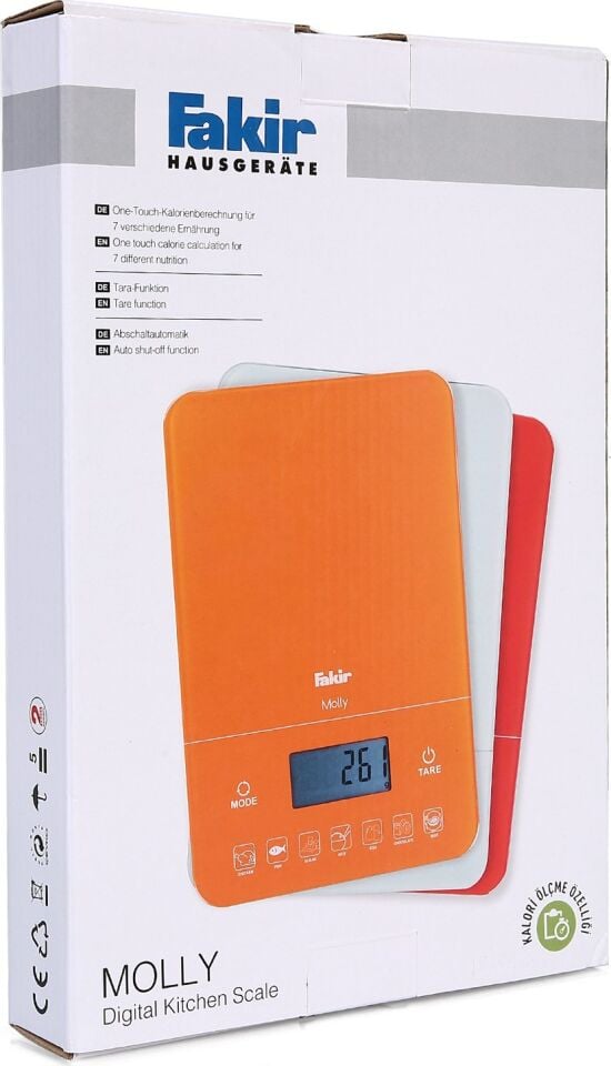 Fakir Molly Dijital Mutfak Tartısı Kırmızı