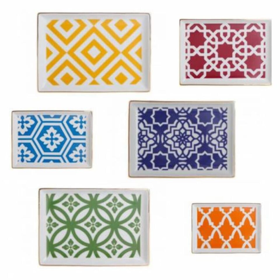 Porland Morocco 6 Lı Set 18 Cm Kahvaltı Tabağı Seti