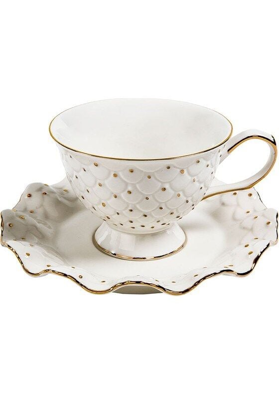 Vitale İnci Seramoni 17 Parça Bone China Çay Seti