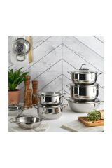 Atlantik 6 Parça Çelik Sahan Seti