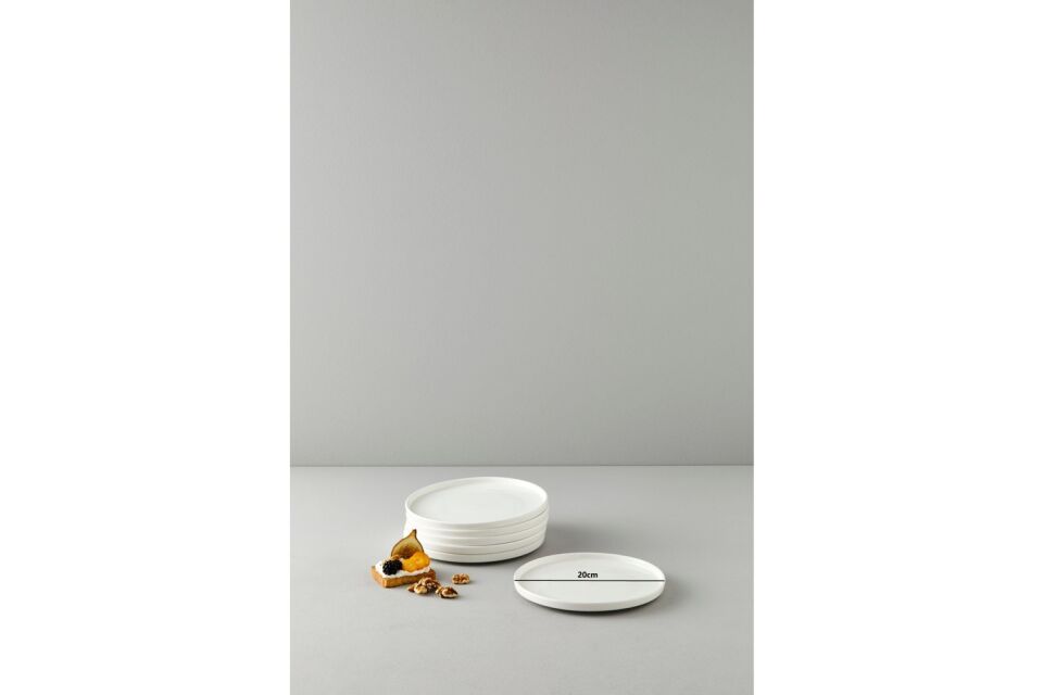 Pera Porselen Pasta Tabağı 20 Cm 6'lı