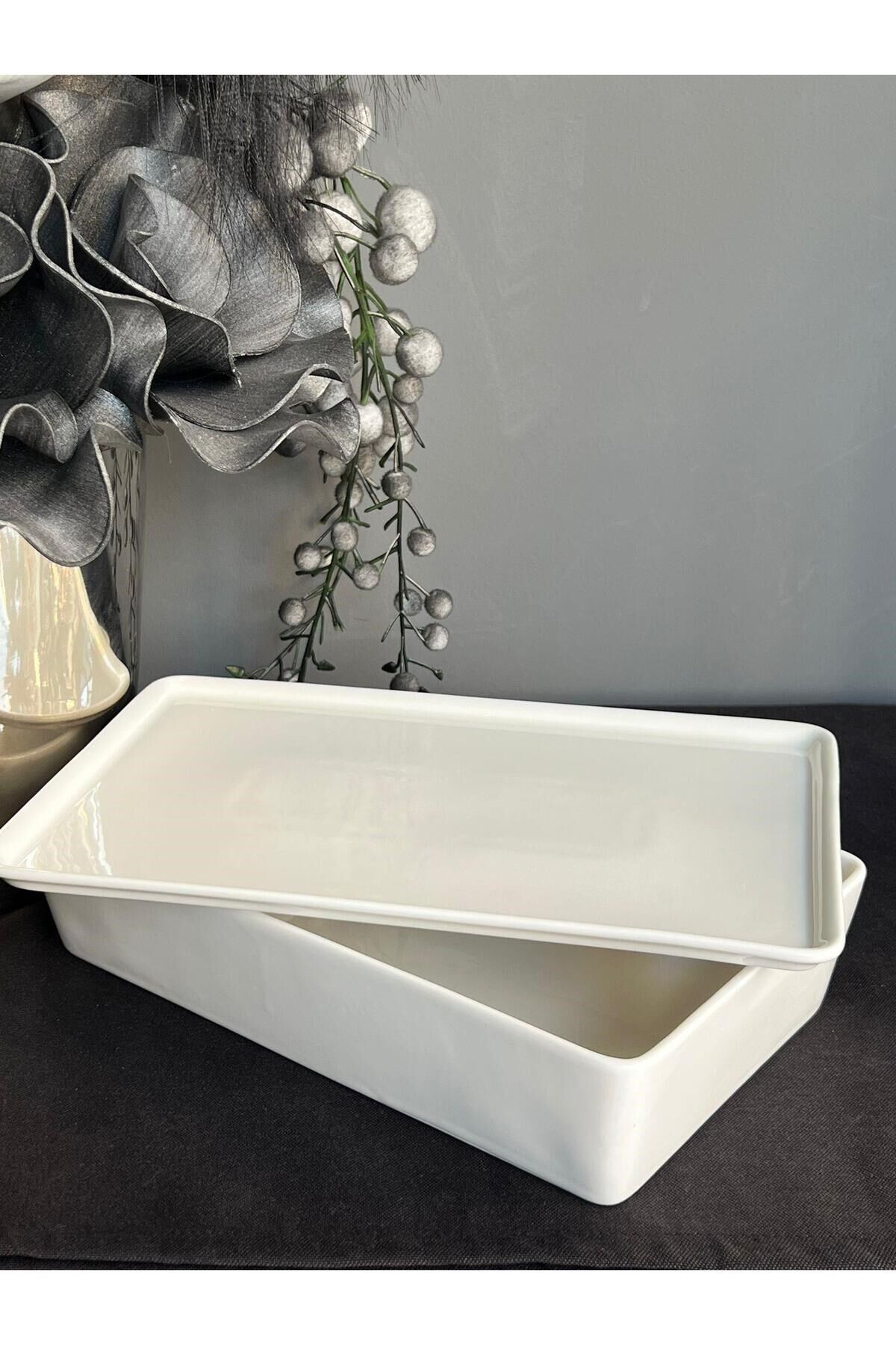 Pera Porselen Dikdörtgen Fırın&saklama Kabı