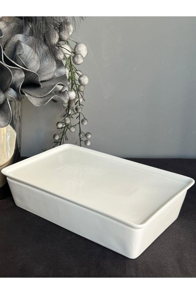 Pera Porselen Dikdörtgen Fırın&saklama Kabı