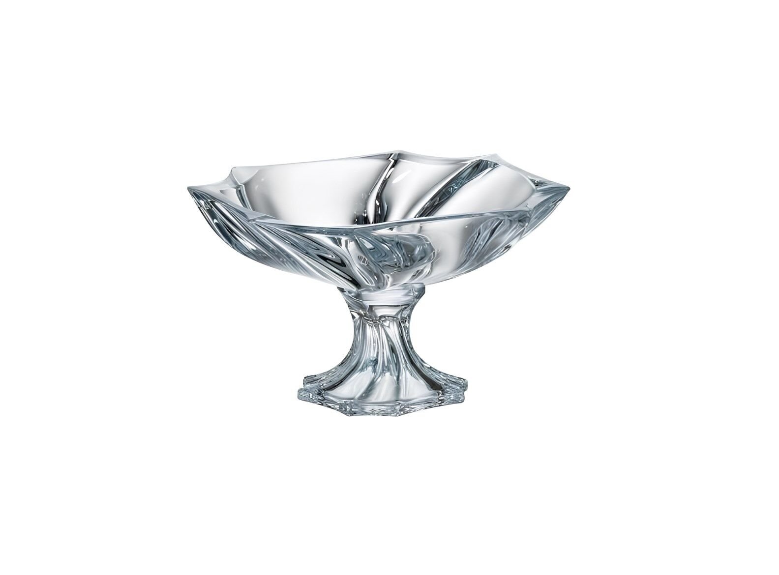 Bohemia Kristal Neptün Ayaklı Meyvelik 33 Cm
