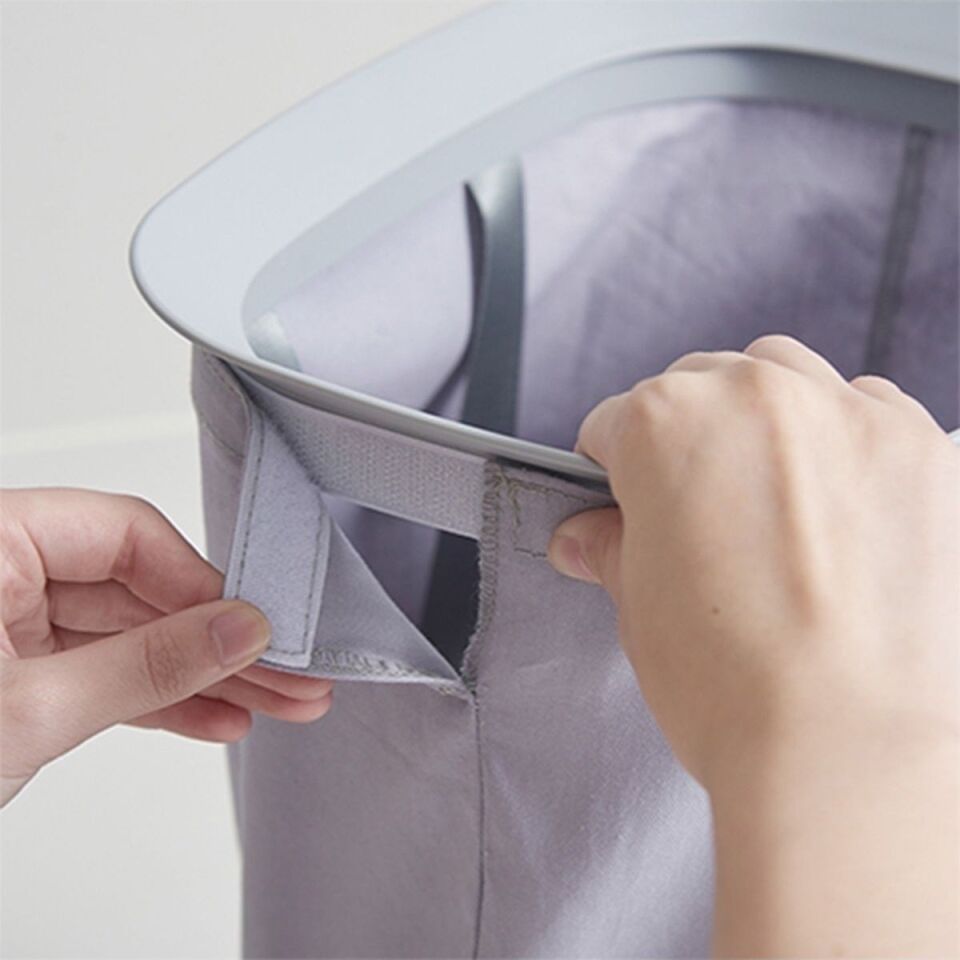 Arow Garb 2 Bölmeli Katlanabilir Kumaş Çamaşır Sepeti 50 Lt