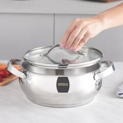 Karaca Kuzina Indüksiyon Tabanlı Çelik Tencere 22 cm