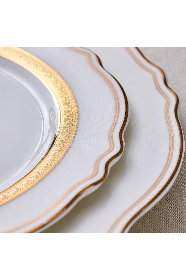 Evaliza Lumiere 60 Parça 12 Kişilik Yemek Takımı Gold